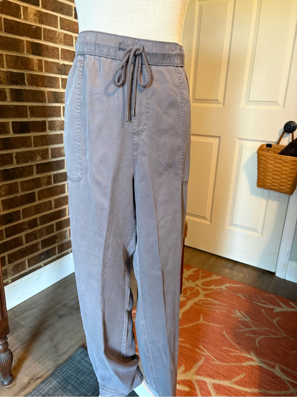 Relaxed Drawstring JNY Pants in Slate Gray